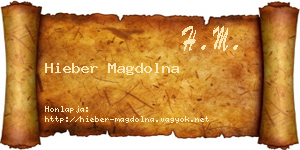 Hieber Magdolna névjegykártya