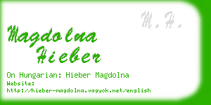 magdolna hieber business card